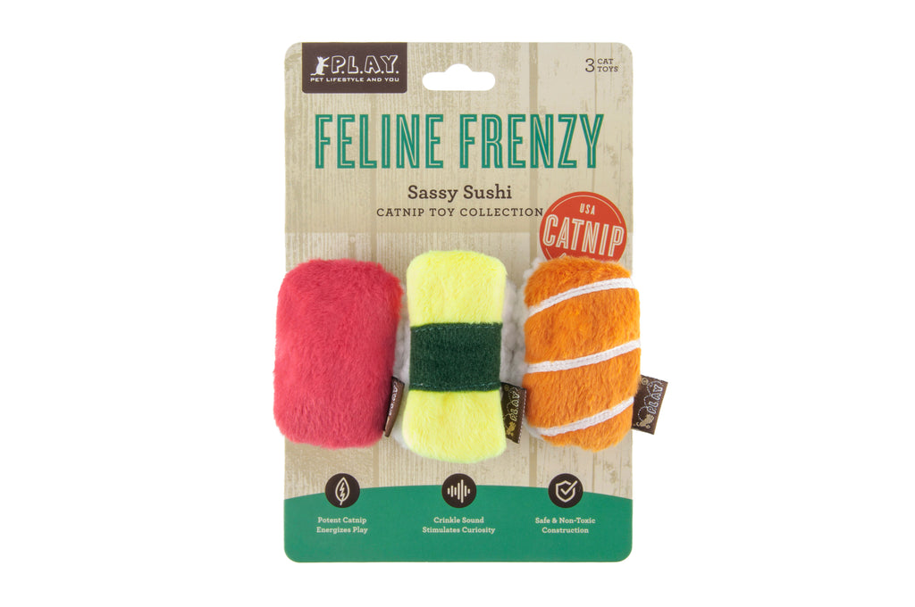 P.L.A.Y. Pet Lifestyle and You Feline Frenzy Sassy Sushi