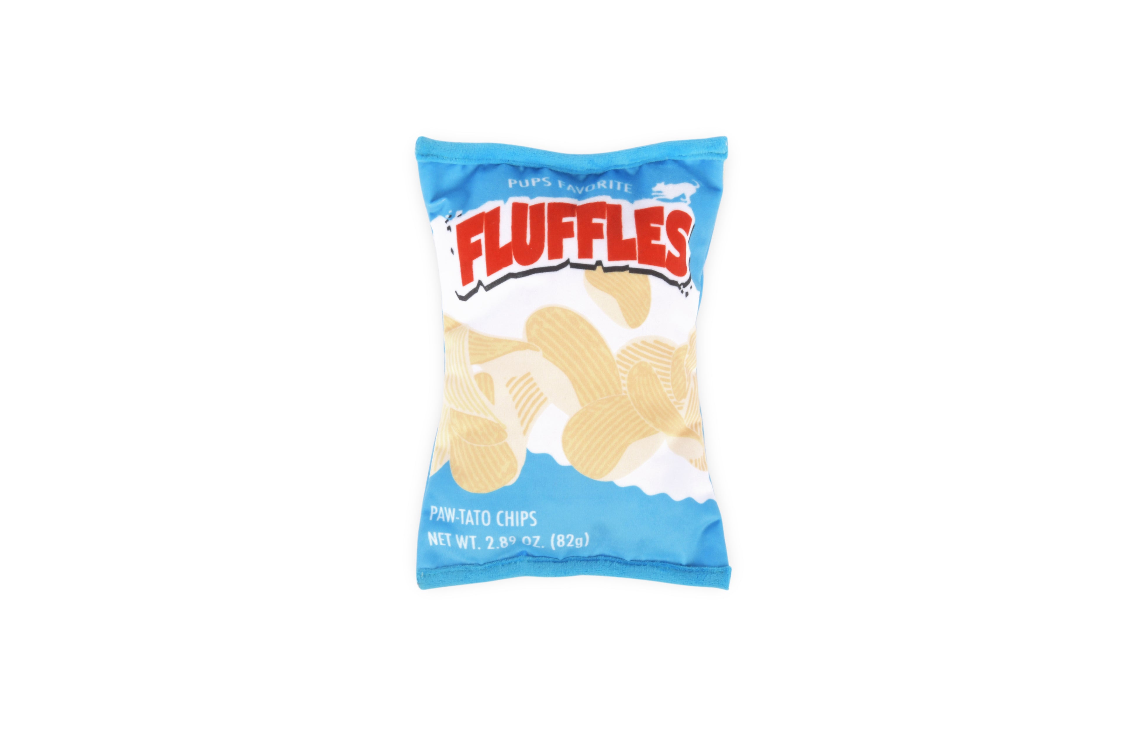 P.L.A.Y. Pet Lifestyle and You Snack Attack Collection Fluffles Chips Plush Squeaky Dog Toy