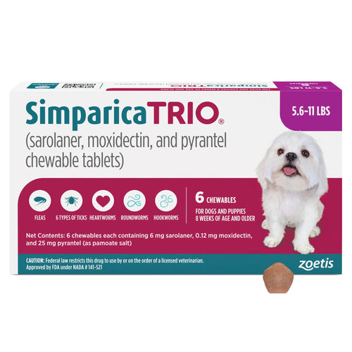 (ONE CHEW) Simparica Trio (5.6-11lbs)