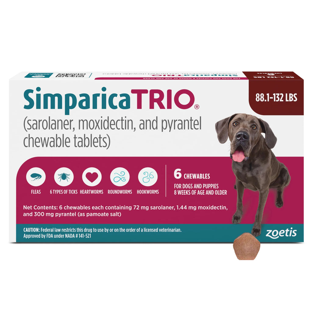 (ONE CHEW) Simparica Trio (88.1-132lbs)