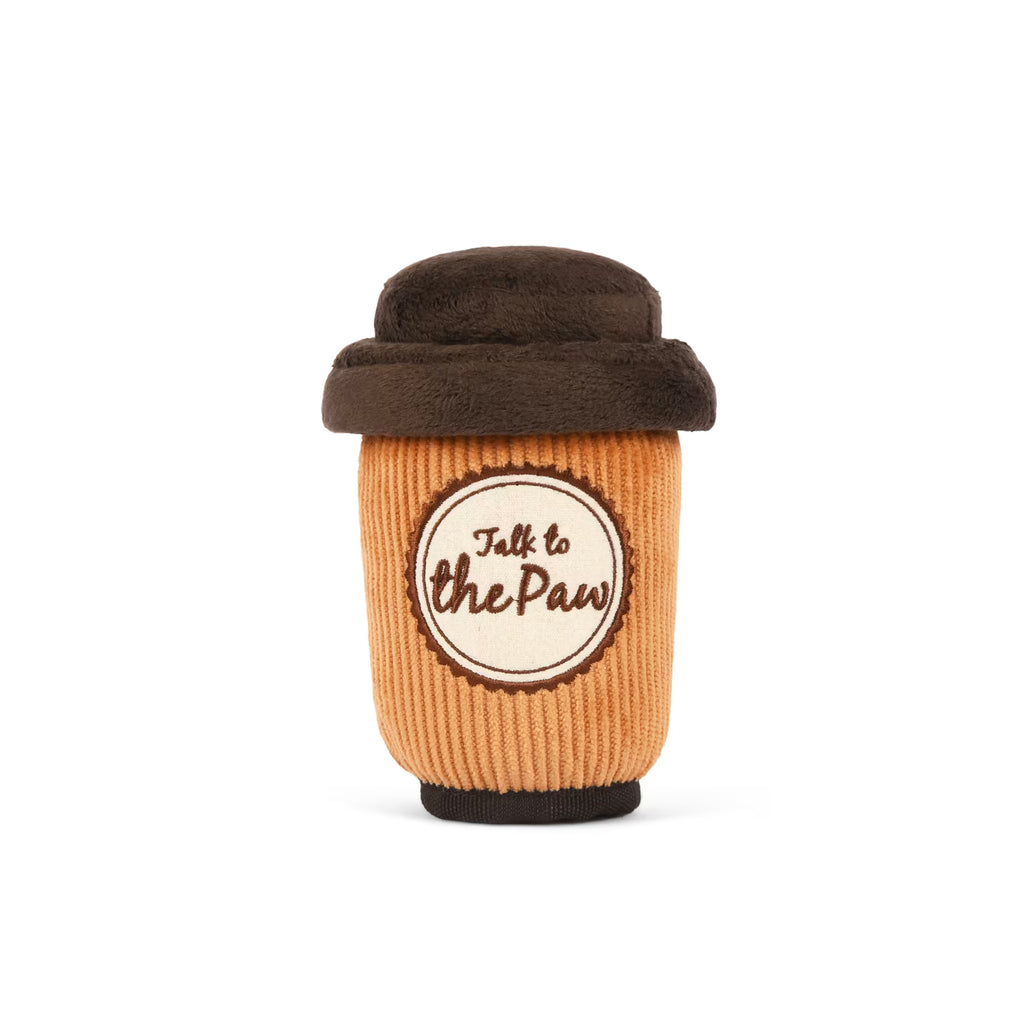 P.L.A.Y. Pet Lifestyle and You PupCup Cafe Coffee To Go Squeaky Plush Dog Toy, Small