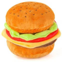 P.L.A.Y. Pet Lifestyle and You American Classic Burger Plush Squeaky Dog Toy