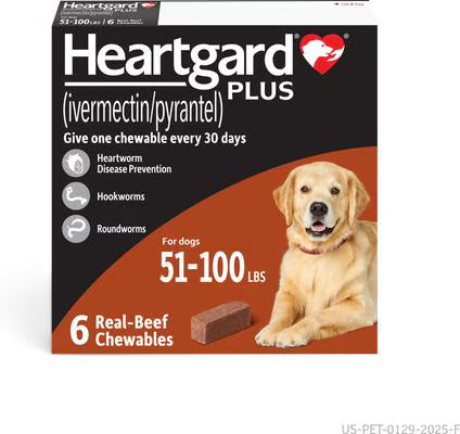 Heartgard (51-100 lbs) 6mo.