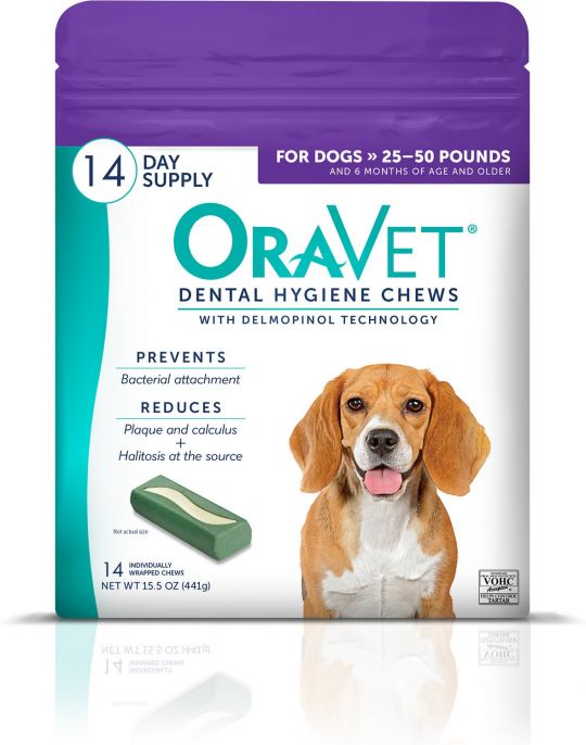 Oravet Dental Hygiene chews 25-50 pounds