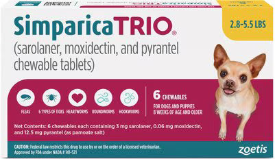 Simparica Trio (2-5lbs) 6mo.