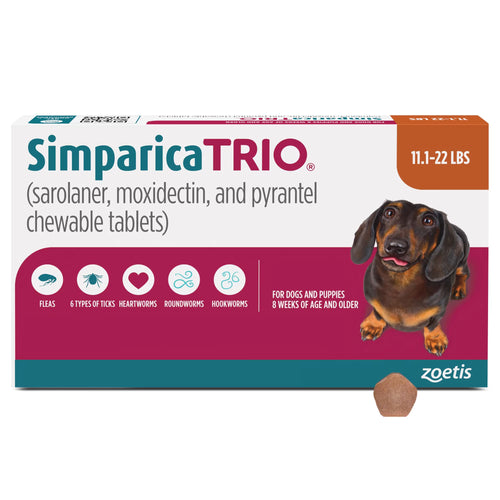 (ONE CHEW) Simparica Trio (11-22 lbs)