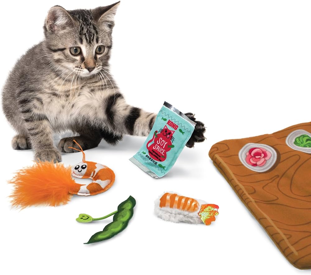 KONG Pull-A-Partz Sushi Cat Toy